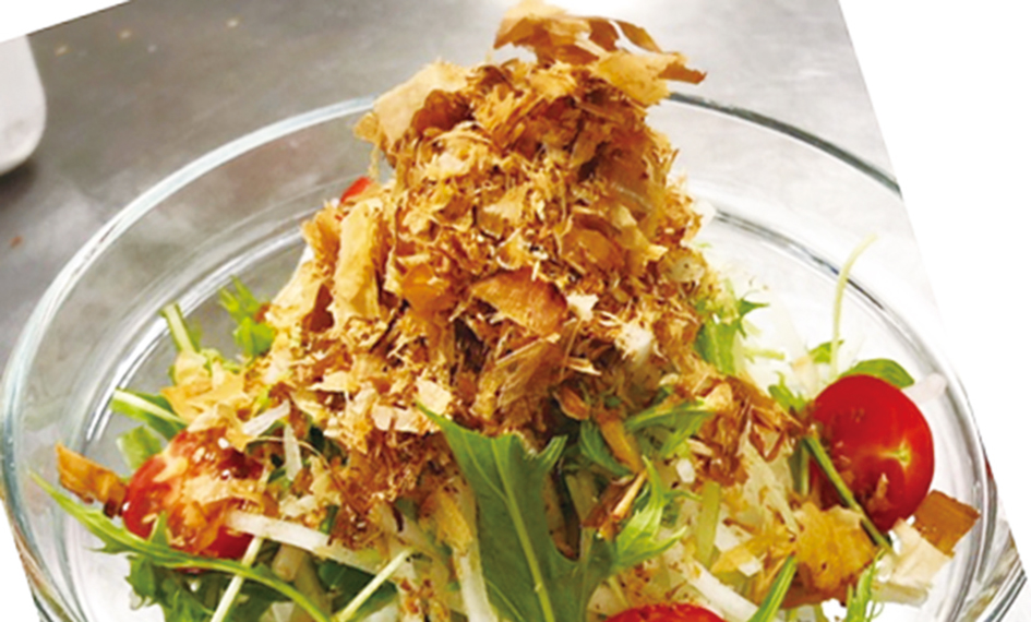 大根と水菜のサラダ梅ドレッシング